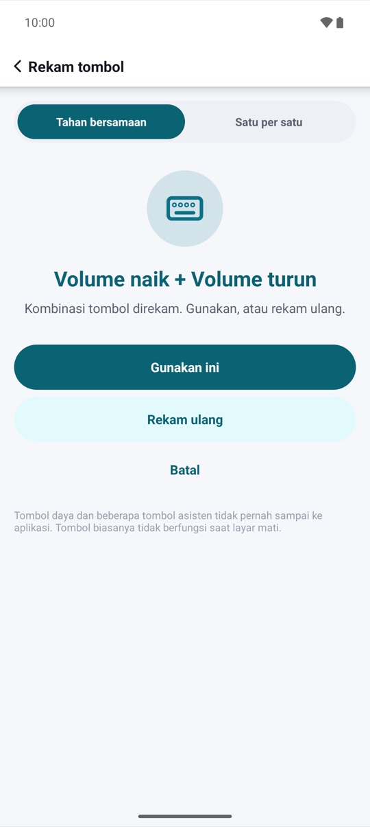 Petakan tombol dalam semenit.