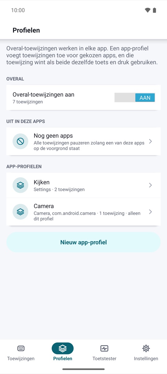 in andere apps.